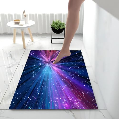 Tapis d'entrée absorbant 50x80 cm lavable avec dossier antidérapant style abstrait - 5