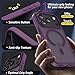 PinLiSheng Magnetic for iPhone 17 Pro Max Case with 1 Screen Protector [Mil-Grade Drop Protection] [Compatible with Magsafe] Shockproof Slim Translucent Matte Protective Phone Case, Dark Purple
