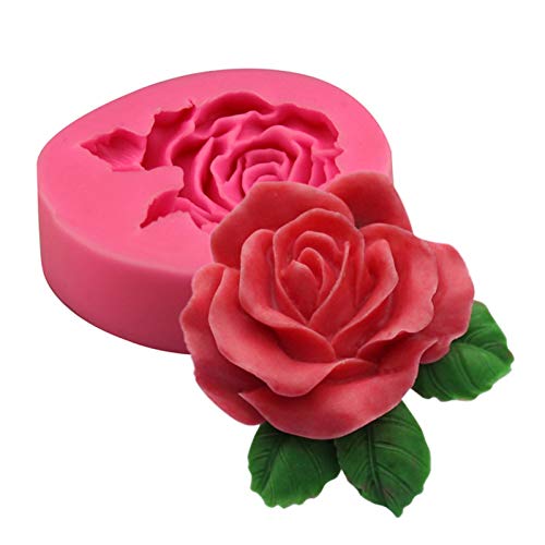 Moule à gâteau en silicone en forme de rose en forme de fleur 3D - Moule en silicone pour chocolat, gâteaux, bonbons, pâtisseries, desserts Cover