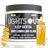 EarlyBird Lights Out Sleep Powder, Honey Lemon Calm Sleep Drink Mix with PharmaGABA, Magnesium & L-Theanin, Natural Sleep Aid for Adults, Calming Drink Mix for Relaxation & Deeper Sleep, 45 Scoops