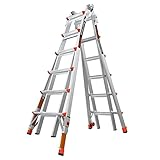 Revolution 2.0, Model 26 - ANSI Type IA - 300 lb Rated, Aluminum Articulated Extendable Ladder with TIP & Glide Wheels and Ratchet Levelers