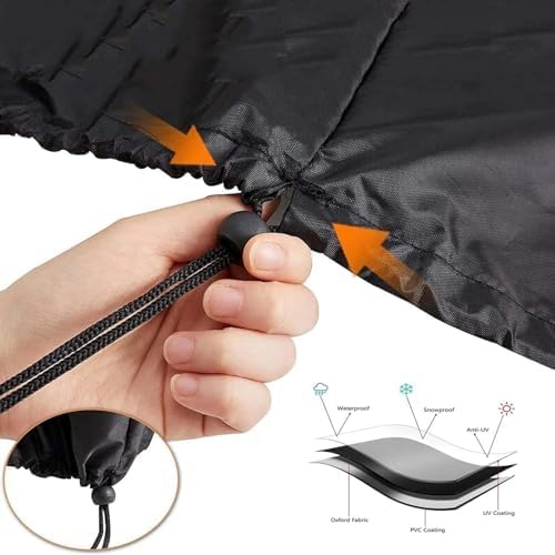 Housse de protection imperméable table et chaises jardin bâche haute densité - 3