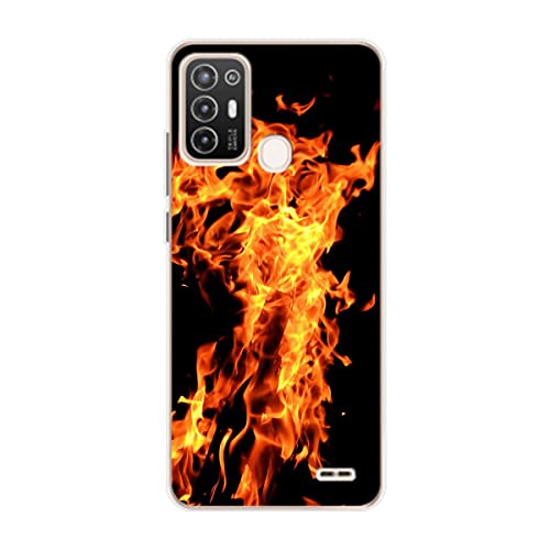 Coque ZTE Blade A52 TPU protection anti-chocs et anti-rayures motif feu