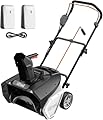 Litheli 40V Battery Operated Snow Blower, 19-inch Snowblower Thrower, Electric Snow Blowers with LED Spotlight and Brushless Motor, 2 x 4.0Ah Battery Included