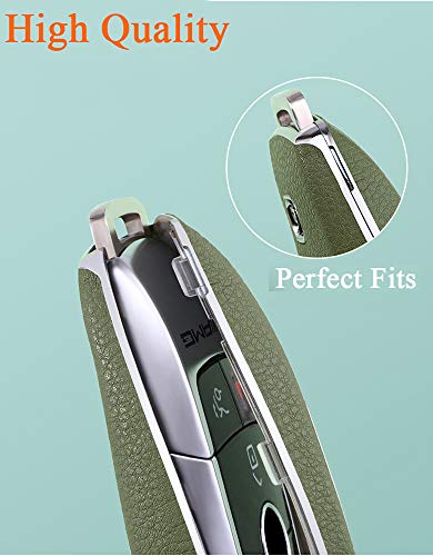 Sanrily Key Cover Case For Mercedes Benz 2020 E C Class W213 E300 E450 Amg Gle350 Cla250 Glc300 Keyless Remote Keychain Holder Abs Plastic Leather Full Protection Key Shell Black #TOP5