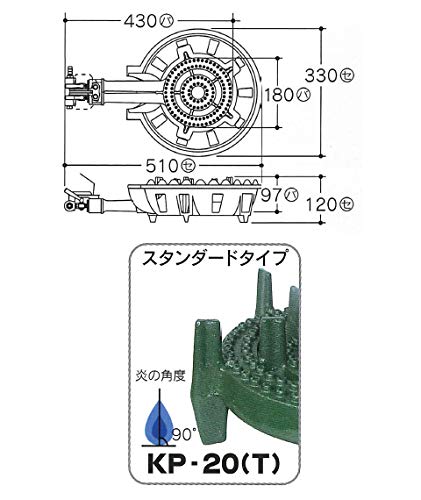 Amazon.co.jp: 伊藤産業 鋳物コンロ 2連コンロ(種火なし)LPガス