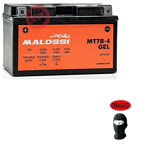 COMPATIBLE AVEC YAMAHA NXC Cygnus X 125 de 2007 à 2013 BATTERIE PRÊT À UTILISATION MALOSSI MT7B-BS EN GEL ACTIVÉE EN FABBRIQUE 6,5 AH AMPERE 12 V