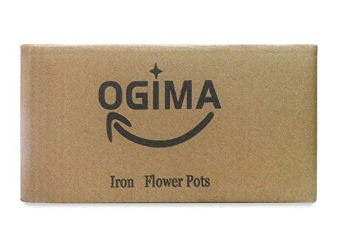 OGIMA 10 x Metal Iron Flower Pot Vase Hanging Balcony Garden Planter Home Decor