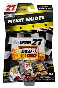 ACTION NASCAR Authentics 2019 Wave 11 Myatt Snider Hot Sauce 1/64th Scale Diecast with Bonus Magnet Insert Card