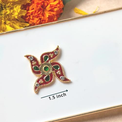 Image of Satra Traders Swastik Sticker | Size : 1.5 Inch | 4 Pair