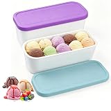 Shyllin Contenitori per Gelato Fatto in Casa,Contenitore ermetico per alimenti,Ciotola Refrigerante per Gelato,Contenitori per Alimenti,Vassoio per Fare Il Gelato,Vaschetta Gelato (Quadrato)