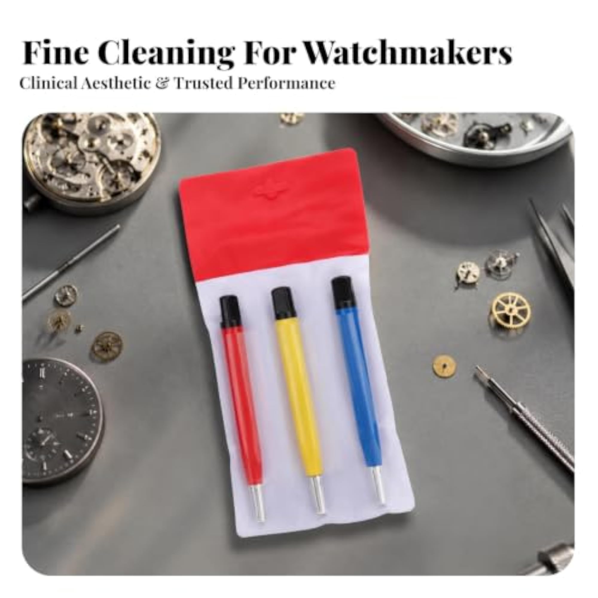 3 Pieces Watch Cleaning Brush Set
