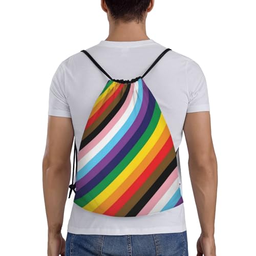 LGBT Gay Pride Drawstring Bags Backpack Bag Casual String Daypack for Women Men Sport Gym Yoga Travel Backpacks2
