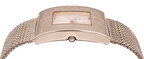 Moog Paris Petals Women's Watch with Silver/Beige/Pink/Gold/Purple/Black, Silver/Beige/Brown/Black/White Genuine Leather Strap