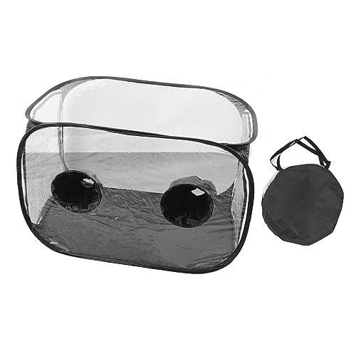 Airbox per coltivazione di funghi, set di contenitori per funghi in PVC pop-up portatile pieghevole, 2 prese d'aria con design a cerniera, ambiente di coltivazione scientifica per