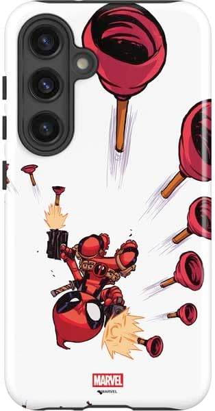 Skinit Impact Phone Case Compatible with Galaxy S24 Plus - Officially Licensed Marvel Deadpool Babypool Playing Design