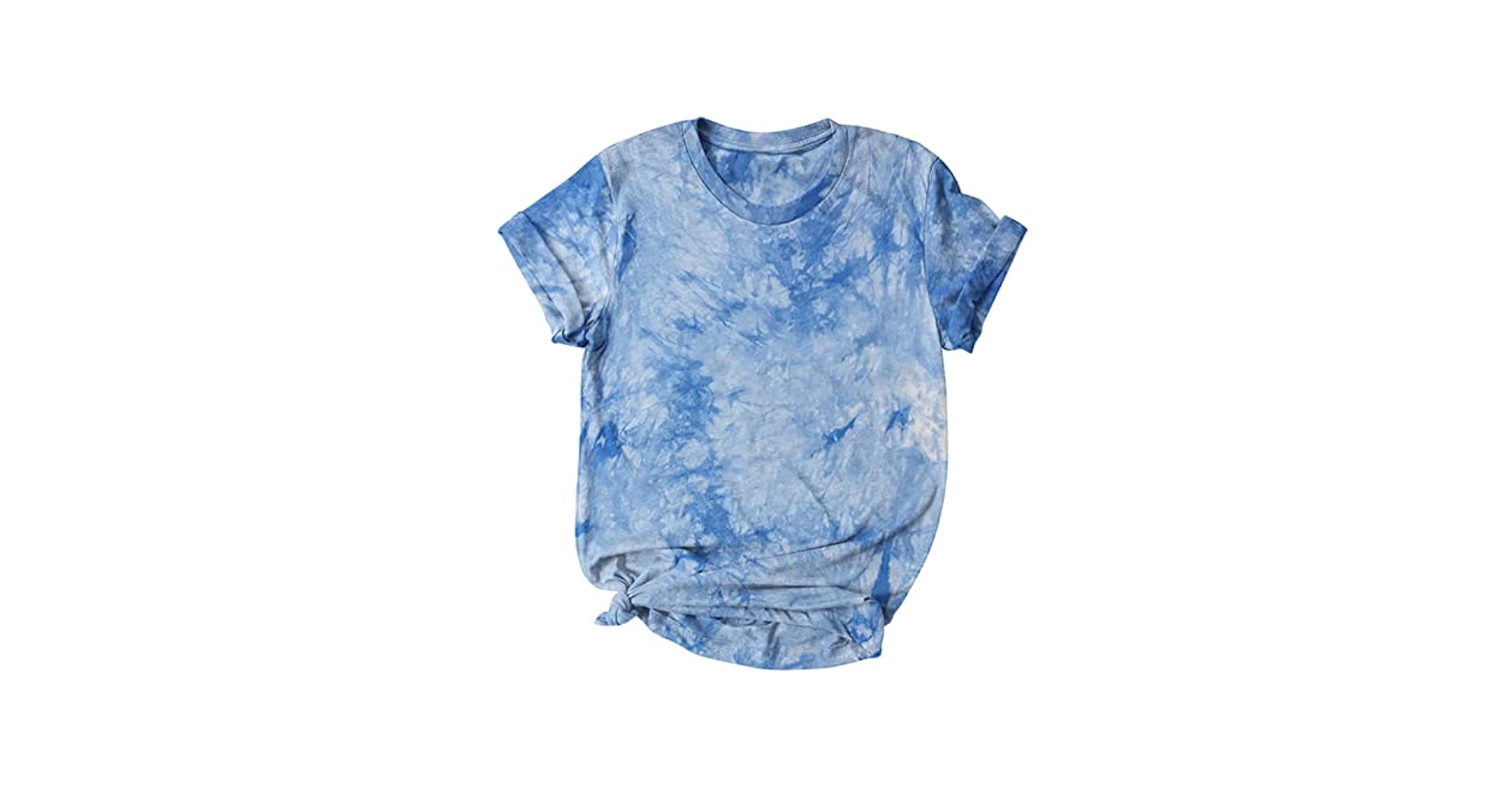 正規品 Salsation Wear V-Tshirt Blue Tie-dye Women's Tie Dye Print T Shirt Bleached Vintage Distressed