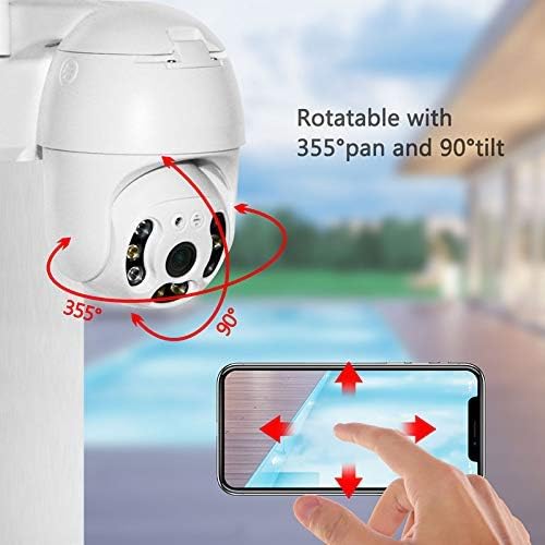 MAYUMI Full HD1080P Two Way Audio/Motion Detection/Best Night Vision/Waterproof CCTV Camera Wi-Fi 66 PTZ v380 PRO Camera Pan Tilt Surveillance Support Upto 128G SD,White 4