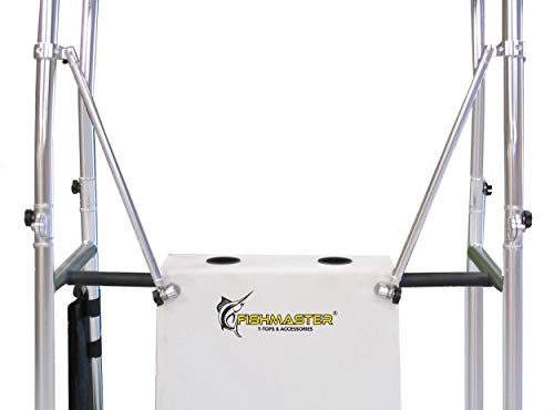 Fishmaster T-Top Vertical Brace Standoffs - Tower Frame Stabilizer (Center Consoles Under 30in.) Quick Release Knobs - Original