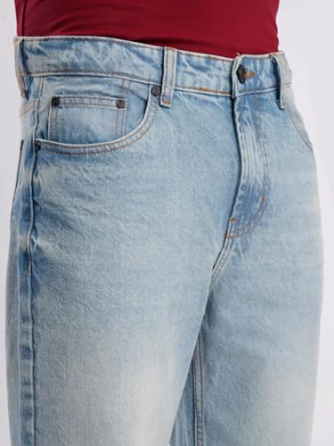 Image of BENE KLEED Men's Blue Cotton Solid Jeans | Jeans | Plain-Straight Fit