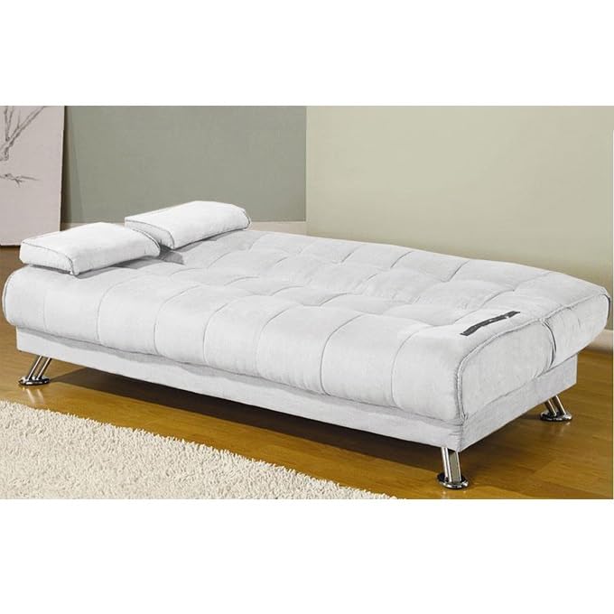 Bagno Italia Divano letto sofa 188x72 nero ecopelle braccioli soggiorno salotto modello Francesca I
