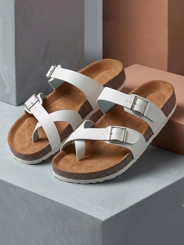 Image of LYDC LONDON Women's Sandals. Lightweight stylish and comfortable flat sandals for office wear and gatherings. Orthopaedic and flat foot friendly. Doctor trusted timeless fashion sandals for women with modern appeal