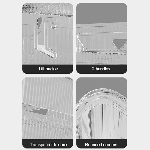 Dispensador de latas transparente con diseño apilable para nevera 6