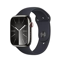 Apple Watch Series 9 GPS + Cellular 45mm Smartwatch con cassa in acciaio inossidabile color grafite...