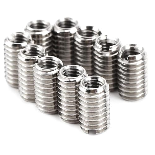 FloralGrace 15 piezas de rosca M6 a M4 de acero inoxidable, tuercas reductoras, herramientas de reparación, elementos de fijación (interior M4 x 7, exterior M6 x 10, largo 10 mm)