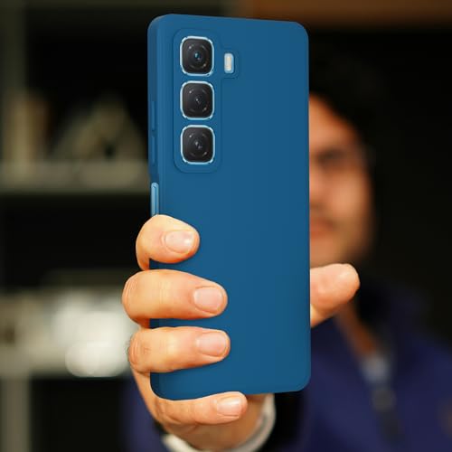 Image of A rtistque Back Cover Case for Infinix Hot 50 5G with Camera Protection | Shockproof TPU|Stylish Protective Design | Slim Fit | Ultra Matte | Infinix Hot 50 5g Back Cover - Blue