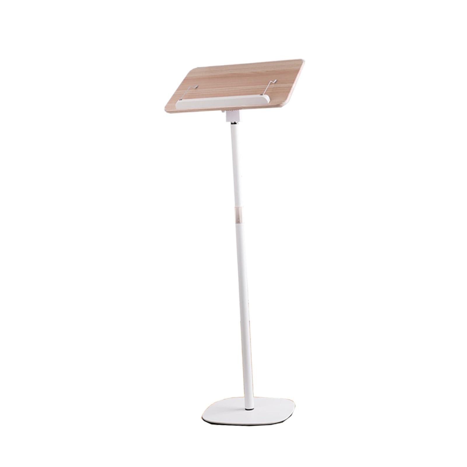 Générique Pupitre en Bois réglable, Hauteur 50-170 cm, Support de Lecture Portable pour la Maison, Le Bureau, l'école, Le lit, Le canapé, la Voiture - Idéal pour Les partitions et Les Livres (Blanc)
