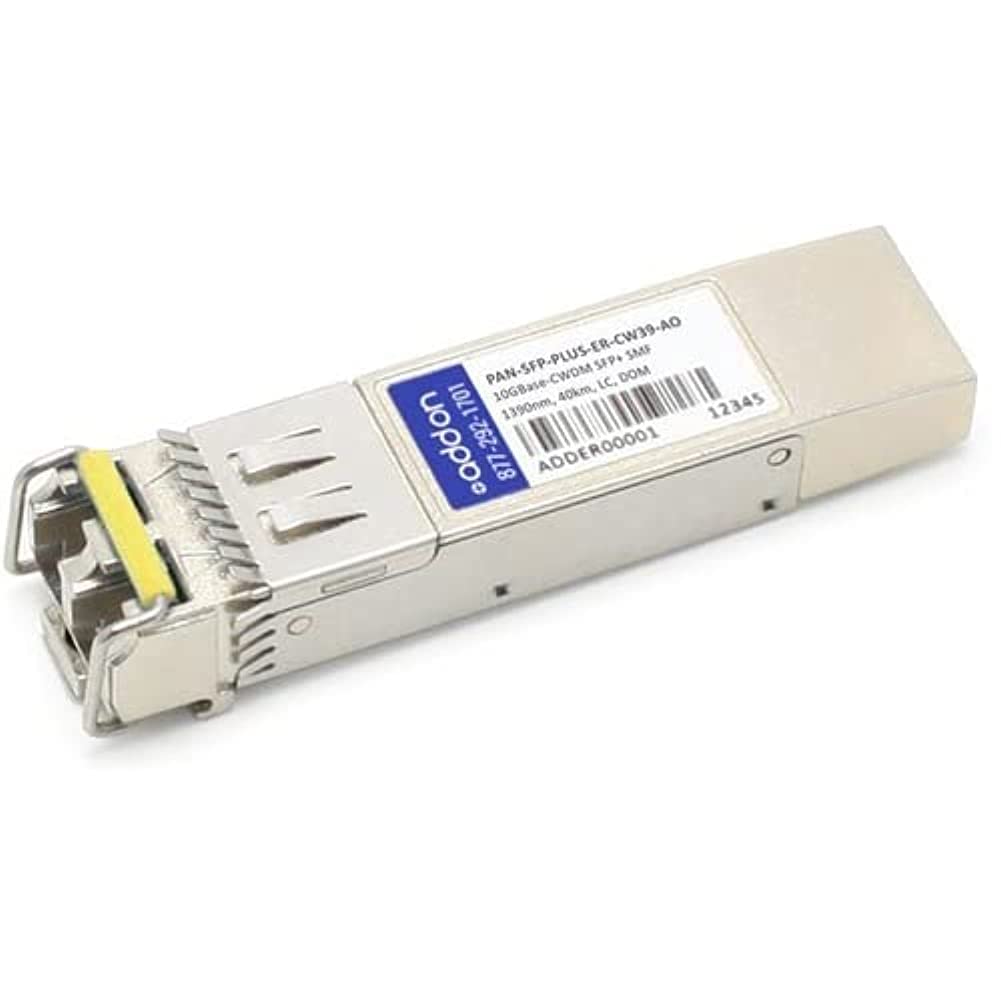 ADD-ON PAN-SFP-PLUS-ER-CW39-AO Palo Alto Networks Compatible TAA Compliant 10GBase-CWDM SFP Plus Transceiver - SMF44; 1390 nm - 40 km - LC - DOM
