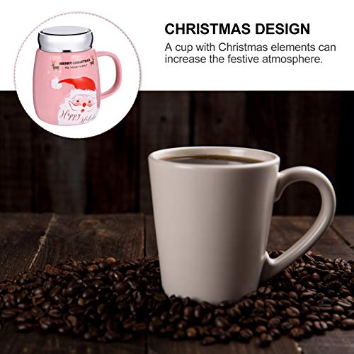 Canecas de café de Natal Cabilock com tampa Presentes de Natal Caneca de café de Natal para mulheres