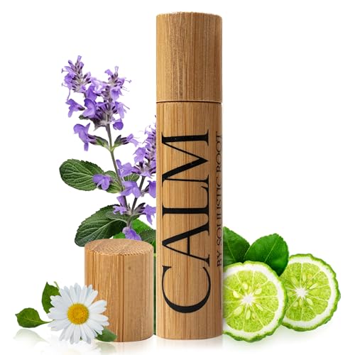 Soulistic Root Calm Essential Oil Roll On for Women – Aromatherapy Blend w/Lavender, Chamomile, Clary Sage – Rollerball for Relaxation, Self Care, Skin, Massage, Wellness & Gift Ideas – 10ml Bottle