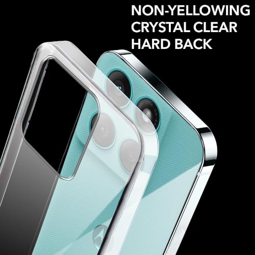 Image of DIZORO Compatible with Motorola Moto Edge 60 Fusion 5G Back Cover Case Clear,[ Anti Yellow ][Military Grade Protection] Hard PC Back Cover Transparent