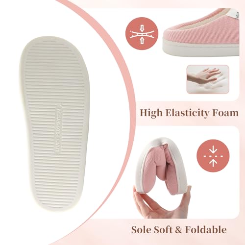 HUXMEYSON Slippers for Women, Womens Slippers Indoor Outdoor with Memory Foam, Cozy & Warm House Slippers for Woman with Anti-Slip Rubber Sole3