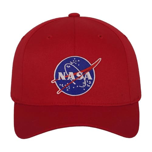 NASA Offizielles Lizenzprodukt Insignia Flexfit Cap (Rot), Klein/Mittel