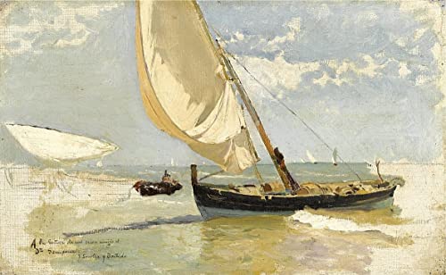 Toile Sorolla Playa Study SERENDIPITP 50x70 cm sans reflet mural