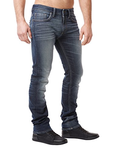 Buffalo David Bitton Men's Driven Stright Leg Jean In Dark and Crinkled