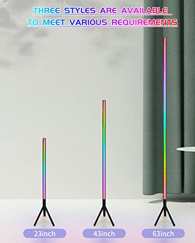 Cesuden Corner Floor Lamp,Led Modern Floor Lamps For Living Room,Dimmable Rgb Floor Lamp Color Changing Mood Lighting With Remote Bluetooth For Bedroom Christmas Decorations #TOP6