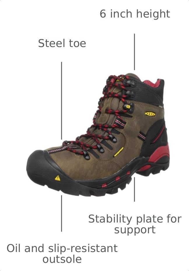 Image of KEEN Utility Men's Pittsburgh 6 inch Leather Waterproof Steel Toe Work Boots