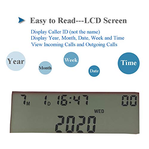 Corded Phone With Caller Id, Hepester P-50 Wired Landline Phone For Home Elderly Phone With Big Button Amplified Speakerphone For Seniors Amplified Telephone Sos Emergency Speed Dial (White) #TOP1