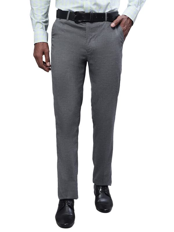 cantabil Solid Non Pleated Regular Fit Mid Rise Formal Trouser for Men | Formal Pants for Men | Formal Wear Regular Fit Trouser for Men (P_MTRF00065_Grey)-picture-48