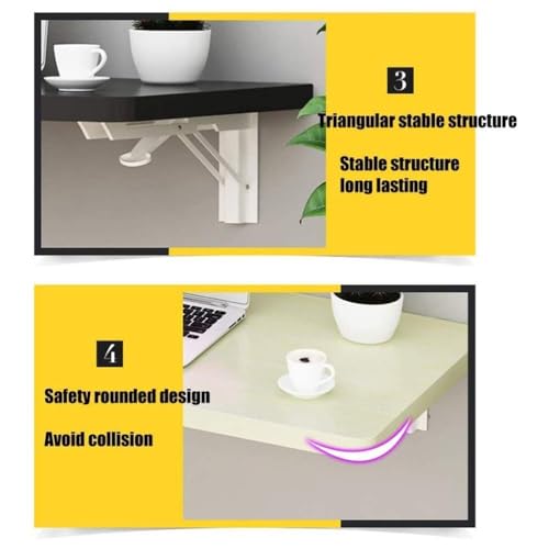 Table pliante murale gain de place - Bureau rabattable discret - 6