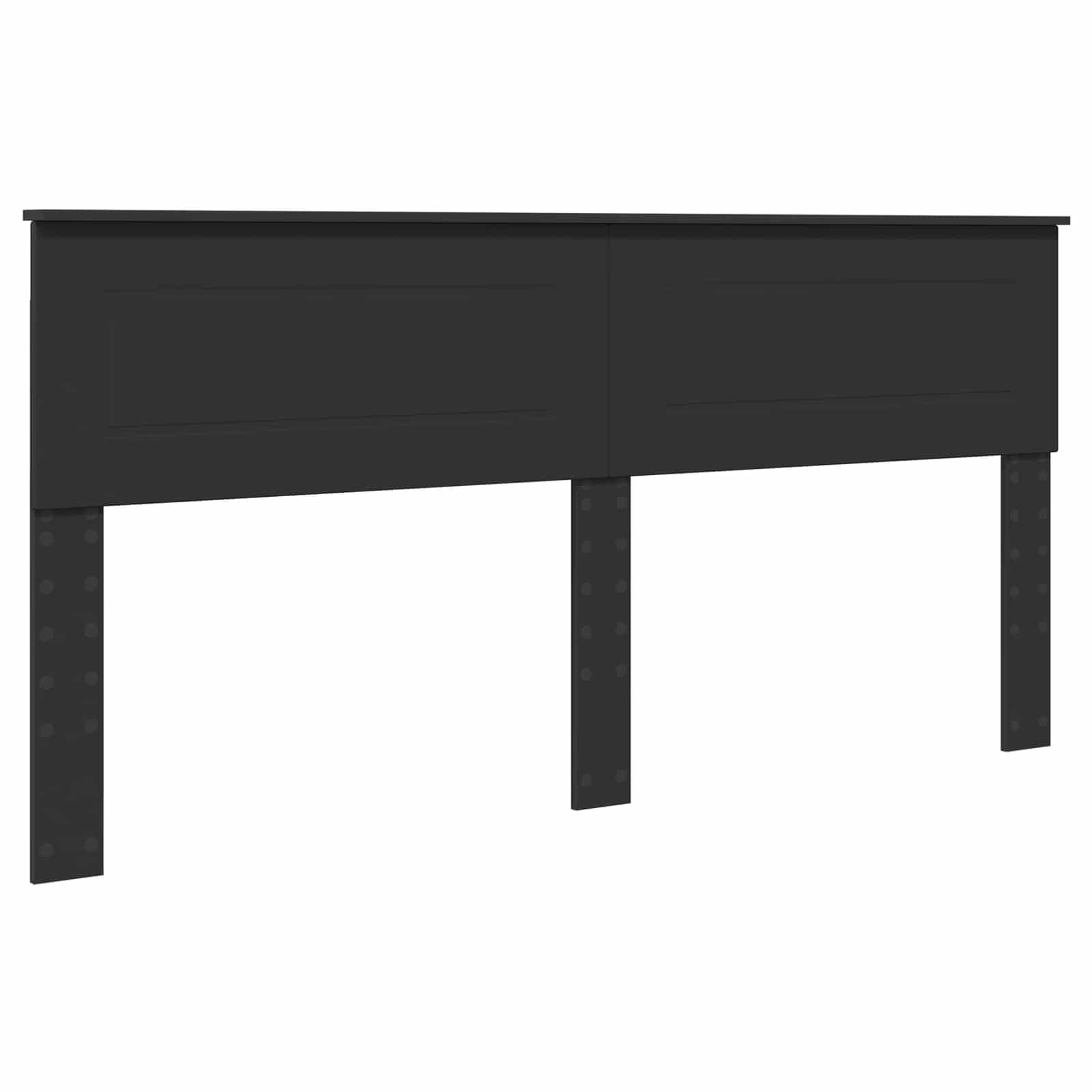 Cadre de lit noir 180 x 200 cm bois multicouche