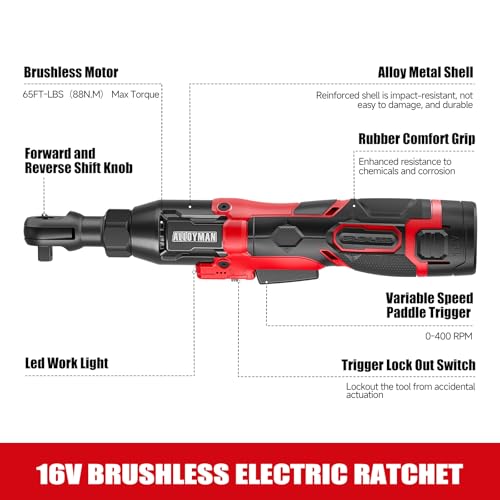Alloyman 16V Brushless Cordless Ratchet