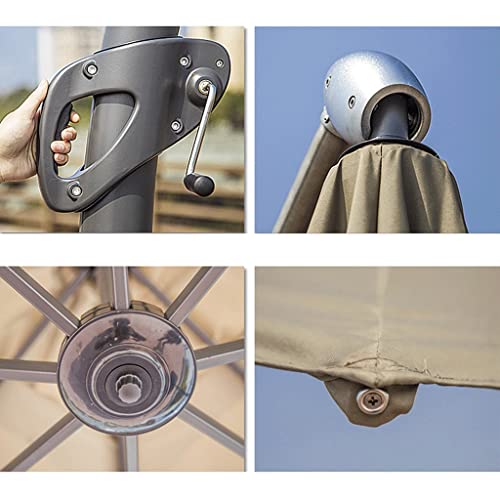 Tist 3.5M Square Large Outdoor Umbrella Outdoor Roman Umbrella Garden Umbrella Garden Sun Umbrella Parasol #TOP5