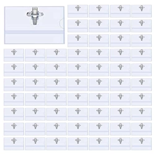 Soportes para tarjetas de identificación horizontales con clip de pasador para eventos, 200 u.