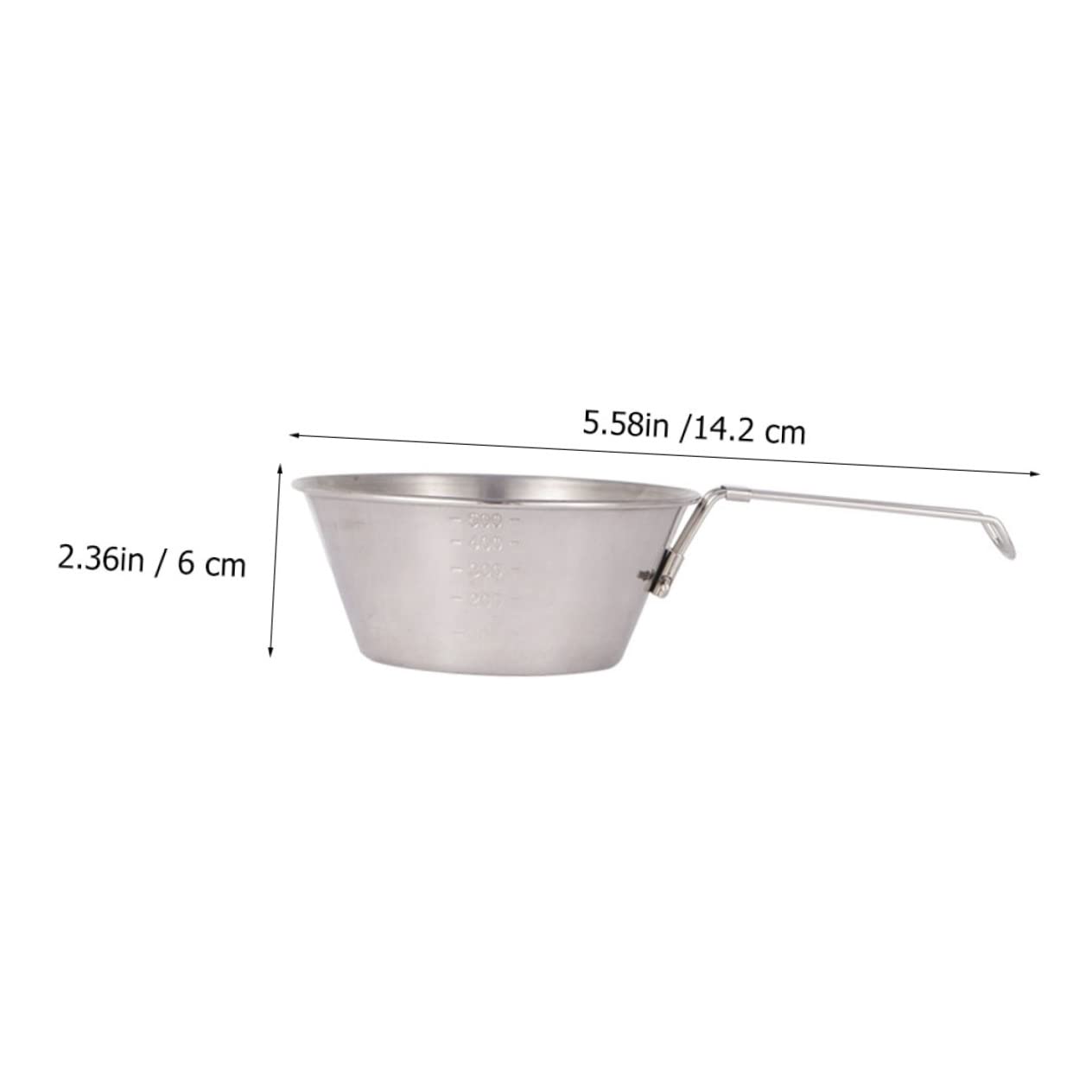 OSOLADY Outdoor Bowl 304 Stainless Steel Handle for Barbecue Hiking and Camping Adventures