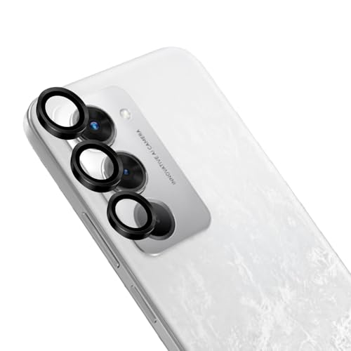 Image of Amazon Brand - Solimo Camera Glass Lens Protector Ring for Redmi 15 5G Case Friendly with Edge to Edge Coverage and Easy Installation (Black)